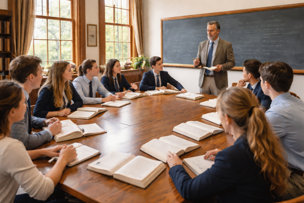 Students in Socratic Seminar at Utah Prep School