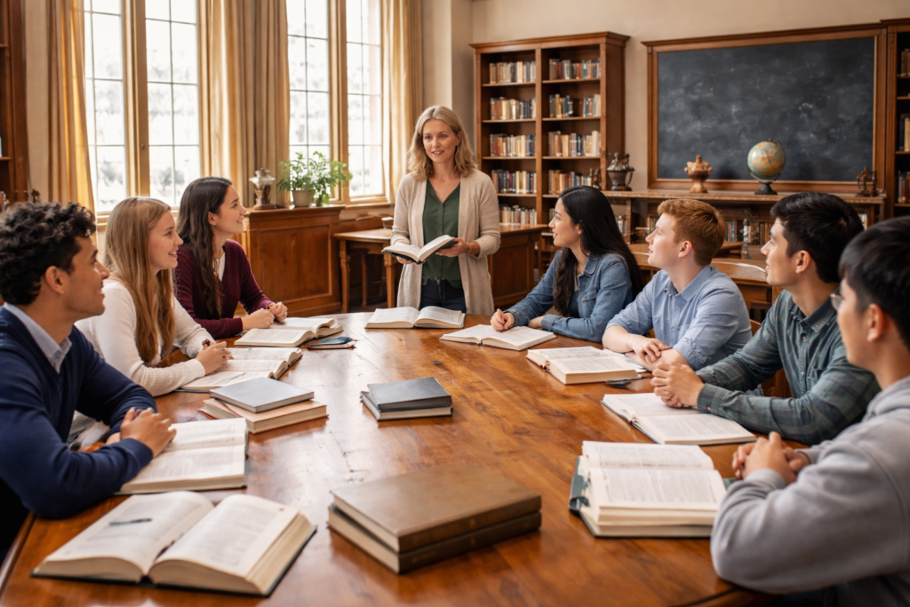 Utah Classical Charter School Students in Socratic Dialogue