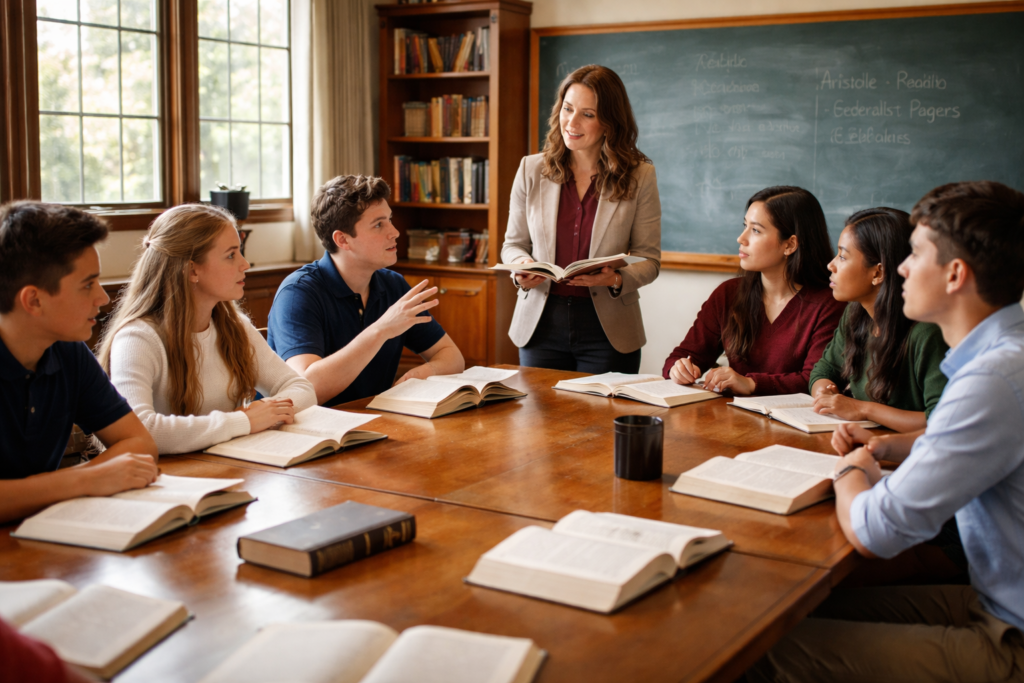 High School Socratic Seminar in Utah Charter School