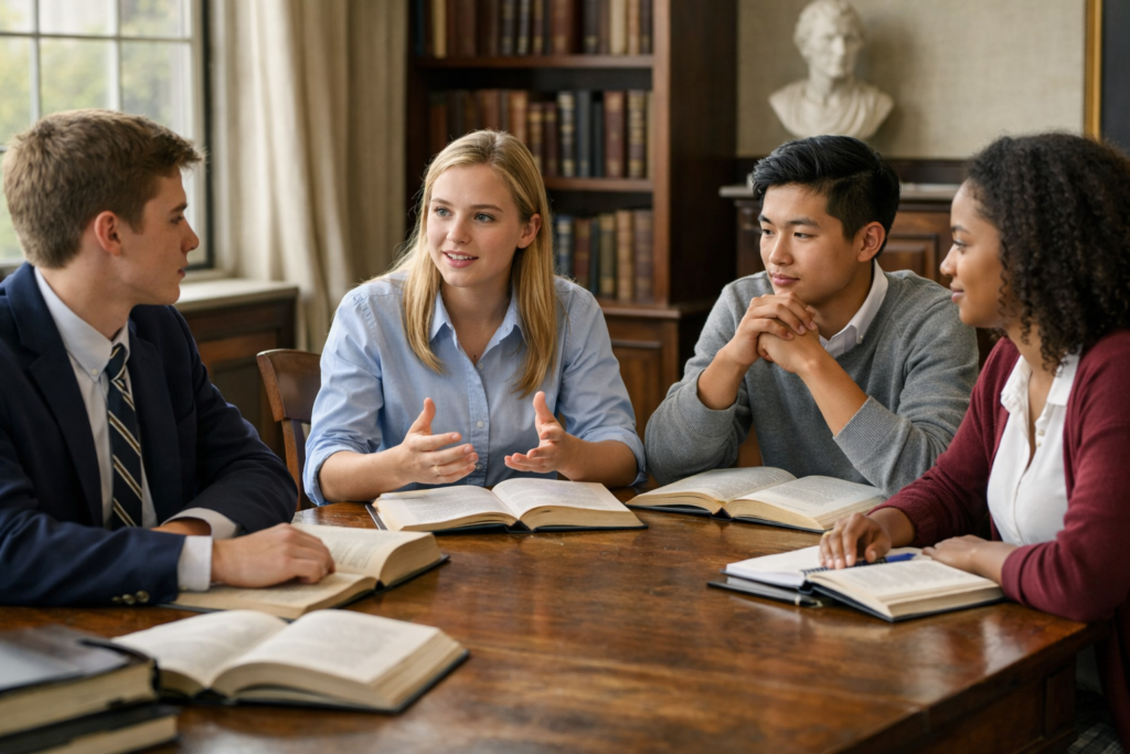 Students in College Prep Liberal Arts Classroom