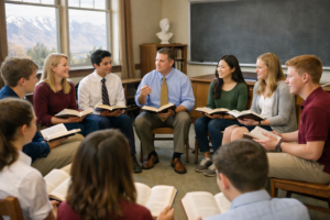 Students in Classical Charter School Seminar