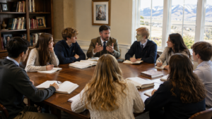 Students Engaged in Socratic Seminar at Maeser Prep
