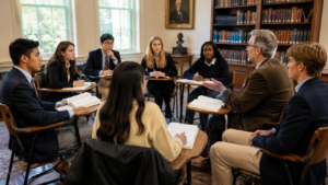 Utah College Prep Students in Socratic Discussion